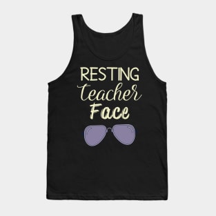 Resting Teacher Face Tank Top